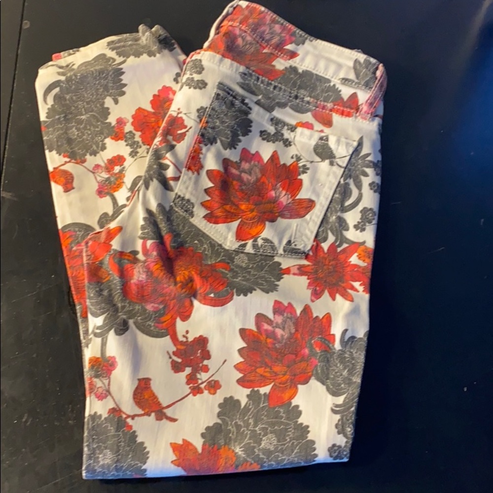 Floral jeans